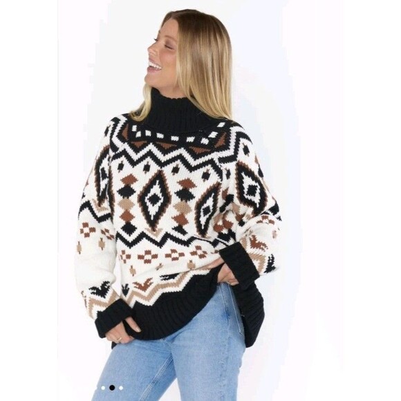 Show Me Your Mumu Vail Sweater Oversized Chunky Knit Pre Owned - Picture 2 of 10